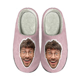 FacePajamas Slippers-2ML-ZD Adult / Pink / XS Custom Big Face Multicolor Cotton Slippers for Adult&Kids Personalized Non-Slip Slippers Warm House Shoes