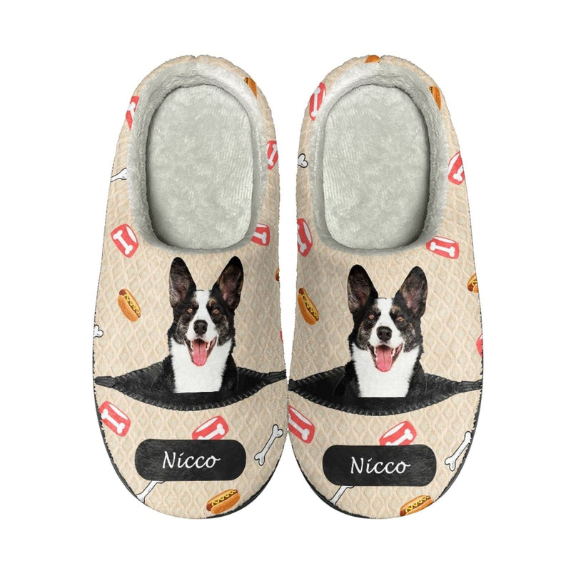 FacePajamas Slippers-2ML-ZD Adult / XS Custom Pet Face&Name Cotton Slippers for Adult&Kids Personalized Non-Slip Slippers Warm House Shoes