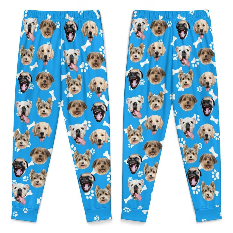 FacePajamas Pajama Pants& Bandana-2ML-SDS Christmas Flash Sale For Kids-Custom Dog Face Kid's Long Pajama Pants Best Christmas Gifts for Children