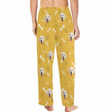 FacePajamas Pajama Pants Custom Face Pajama Pants Dog Smiley Face Sleepwear for Men