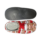 FacePajamas Slippers-2ML-ZD Custom Face Santa Hat Christmas Cotton Slippers for Adult&Kids Personalized Non-Slip Slippers Warm House Shoes