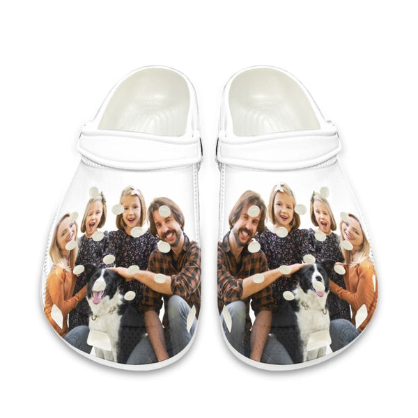 FacePajamas Hole Shoes-2ML-ZD Custom Photo Hole Shoes Personalized Photo Clog Shoes Unisex Adult Funny Slippers (DHL is not supported)
