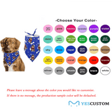 FacePajamas Pajama Pants& Bandana-2ML-SDS For Pet-Bandana / DIY Color-(Please leave a message for the color) / one size Custom Dog Face Dog Bone Pajama Pants and Pet Dog Bandana