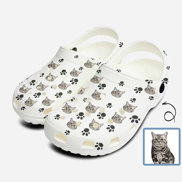 FacePajamas Hole Shoes-2ML-ZD Men / Men: US3.5 Custom Face Pet Footprint Hole Shoes Personalized Photo Clog Shoes Unisex Adult Funny Slippers (DHL is not supported)