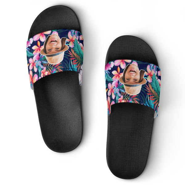 FacePajamas Sandals-2ML-SDS Personalized Tropical Plants Slippers Home Shoes Custom Photo Slide Sandals