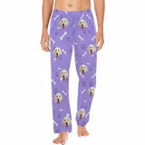 FacePajamas Pajama Pants Purple / S Custom Face Pajama Pants Dog Smiley Face Sleepwear for Men