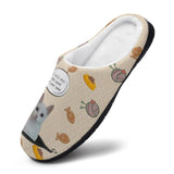 FacePajamas Slippers-2YX-SDS Custom Cat's Photo Miss Your Paws All Over Print Cotton Slippers