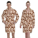 FacePajamas Pajama-2YX-ZW Custom Face Seamless Cute Couple Matching Pajamas Fleece Robe Loungewear