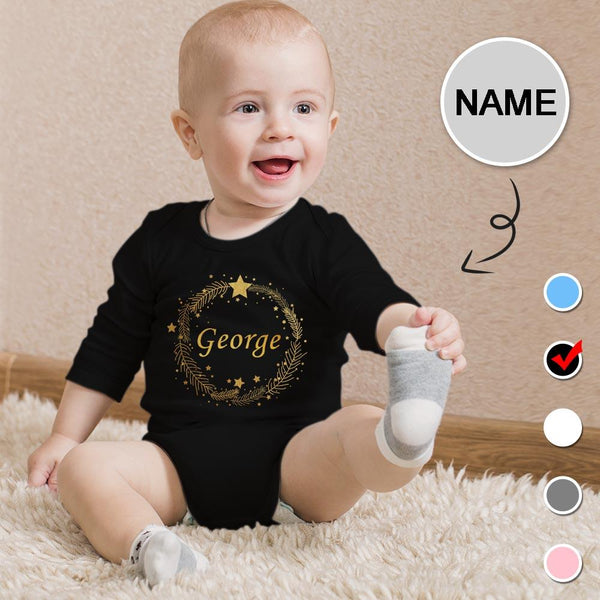 FacePajamas Baby Pajama Custom Name Magic Infant Bodysuit One Piece Jumpsuit Personalized Long Sleeve Rompers Baby Clothes