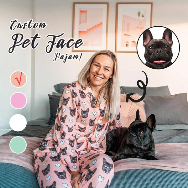 Custom Face Pajama Sets Pet Face on Women's Sleepwear