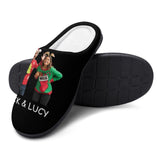 FacePajamas Slippers-2YX-SDS Custom Photo&Name Couples Women's All Over Print Cotton Slippers