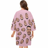DogPicGift Pajama Personalized Face Black Pajamas for Men Sleepwear&Women's Oversized Sleep Tee Custom Crew Neck Couple Matching Short Pajama Set