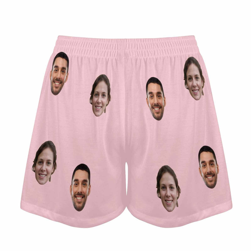 FacePajamas Sets 8.17-纯色粉底-女士短裤  Women&#039;s Pajama Shorts (Model Sets 11)