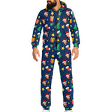 FacePajamas Hooded Onesie-2ML-ZD Adult / S Custom Face Christmas Family Hooded Onesie Jumpsuits with Pocket Personalized Zip One-piece Pajamas for Adult kids