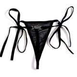FacePajamas Women Underwear-1YN-SMT Black Custom Name Letters Thongs G-string Thongs for Women Panties Soft Side Tie Lingerie Briefs Multicolor Panties Sexy Jewelry(DHL is not supported)
