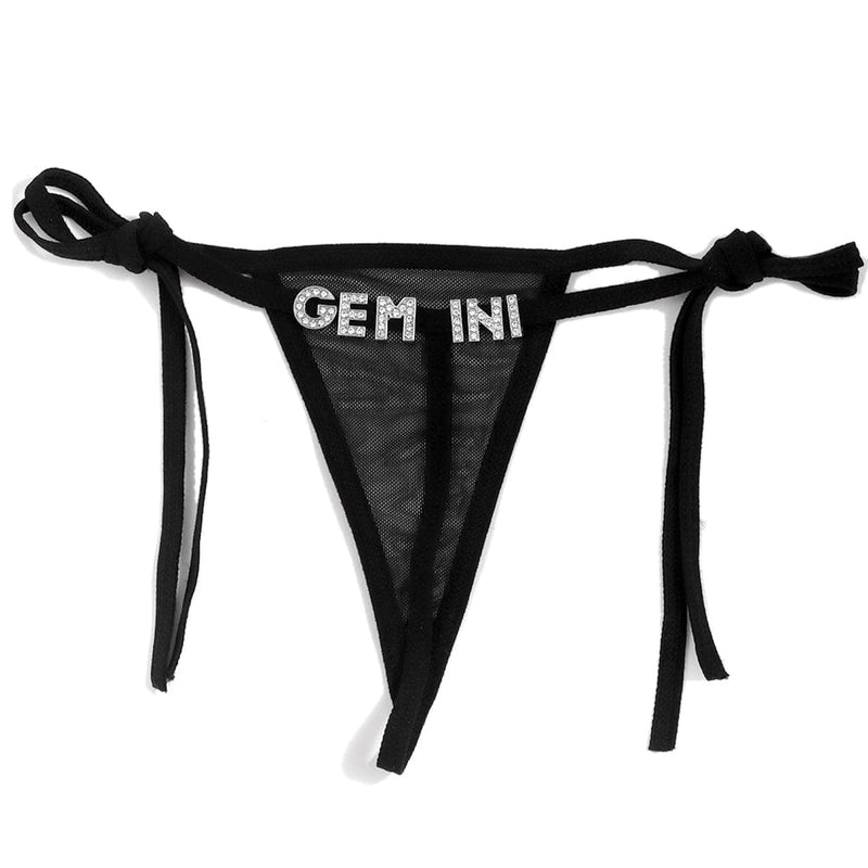 FacePajamas Women Underwear-1YN-SMT Black Personalized Name Letters Thongs G-string Thongs for Women Panties Soft Side Tie Lingerie Briefs Multicolor Panties Sexy Jewelry(DHL is not supported)