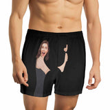 FacePajamas Men Underwear-shorts Black / S Custom Face Hug My Treasure Multicolor Boxer Shorts Pure Cotton Shorts for Men