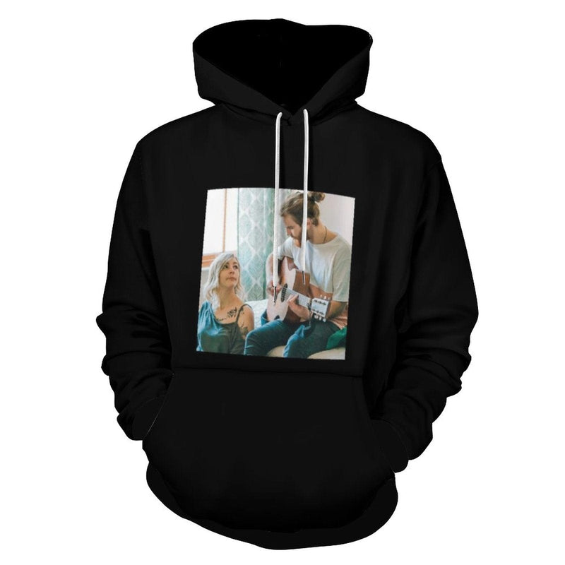 FacePajamas Hoodie-2WH-SDS Black / S Custom Photo Plus Size Hoodie with Pictures on It Black?Hoodie?with?Design Personalized Face Unisex Loose Hoodie Custom Top Outfits