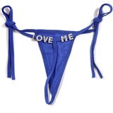 FacePajamas Women Underwear-1YN-SMT Blue Personalized Name Letters Thongs G-string Thongs for Women Panties Soft Side Tie Lingerie Briefs Multicolor Panties Sexy Jewelry(DHL is not supported)