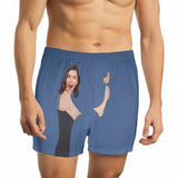 FacePajamas Men Underwear-shorts Blue / S Custom Face Hug My Treasure Multicolor Boxer Shorts Pure Cotton Shorts for Men