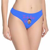 FacePajamas Women Underwear Blue / XS Personalized Womens Lingerie Custom Face Underwear Multicolor To Do List Women's Classic Thongs Valentine's Day Gifts for Girlfriend & Wife