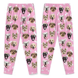 FacePajamas Pajama Pants& Bandana-2ML-SDS Christmas Flash Sale For Kids-Custom Dog Face Kid's Long Pajama Pants Best Christmas Gifts for Children