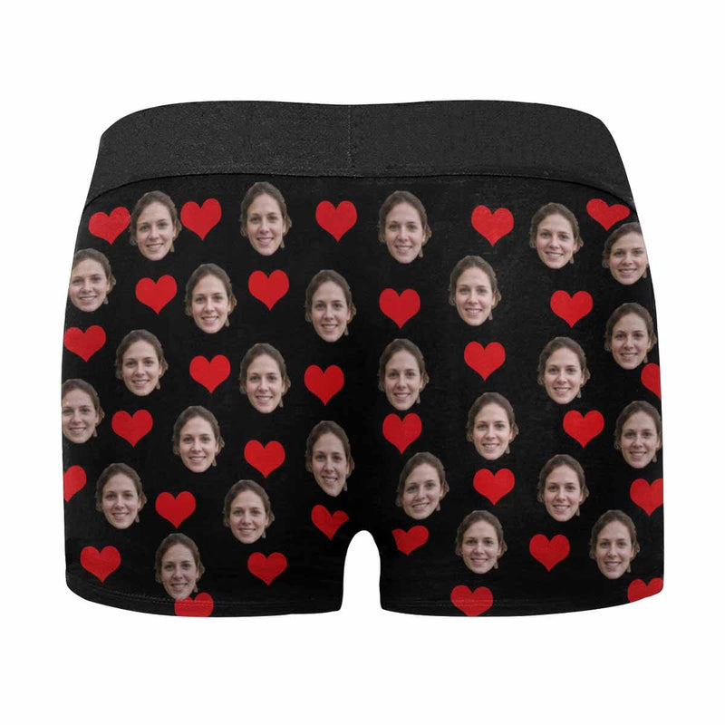 FacePajamas Men Underwear Custom Face Gift Love You Men's Boxer Briefs Made for You Custom Underwear Unique Valentine's Day Gift