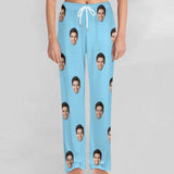FacePajamas Pajama Pants& Bandana-2ML-SDS Custom Face Long Pajama Pants and Pet Dog Bandana