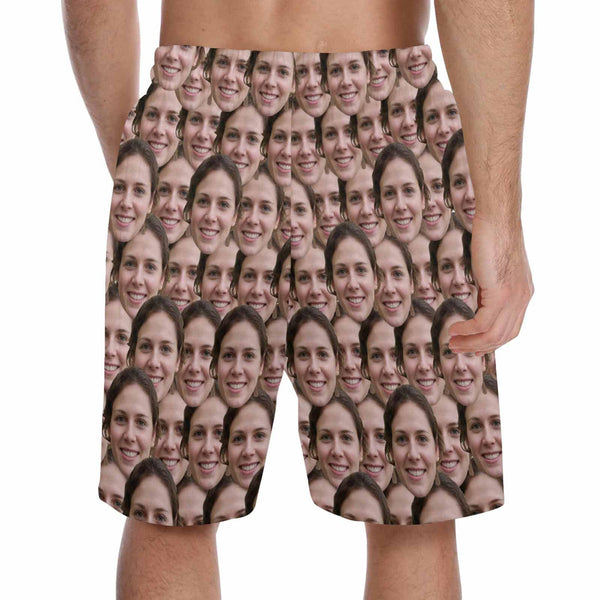 FacePajamas Custom Face Men's Pajama Shorts Personalized Face Sleepwear Shorts