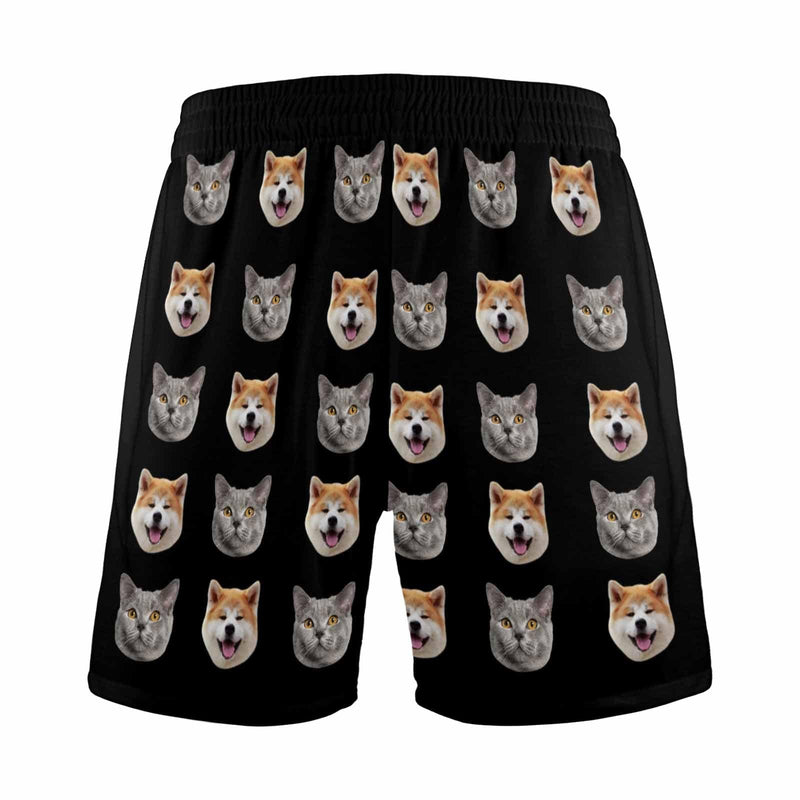 FacePajamas Custom Face Men's Pajama Shorts Personalized Pet Sleepwear Shorts