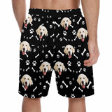 FacePajamas Custom Face Men's Pajama Shorts Personalized Smiley Dog Sleepwear Shorts