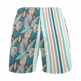 FacePajamas Custom Face Men's Pajama Shorts Personalized Tropical Print Sleepwear Shorts