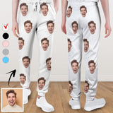 FacePajamas Sweatpants-2WH-SDS Custom Face Multicolor Sweatpants Unisex Personalized Closed Bottom Casual Joggers