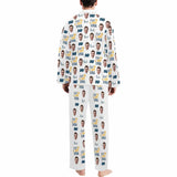 FacePajamas 387823075575 Custom Face Pajama Sets Best Dad White Persoanlized Sleepwear for Men