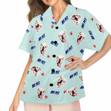 FacePajamas Pajama Tops Custom Face Pajama Top My Pet Loungewear for Women