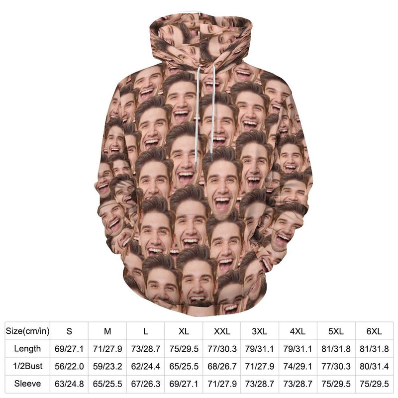 FacePajamas Hoodie-2WH-SDS Custom Face Seamless All Over Print Unisex Hoodie Sweatpant Personalized Face Loose Hoodie Custom Top Outfits