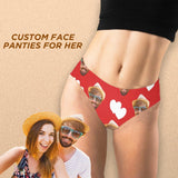 FacePajamas Women Underwear Custom Face Underwear for Her Personalized Love Heart Women's Panties Classic Thongs Lingerie Valentine Gift for Her