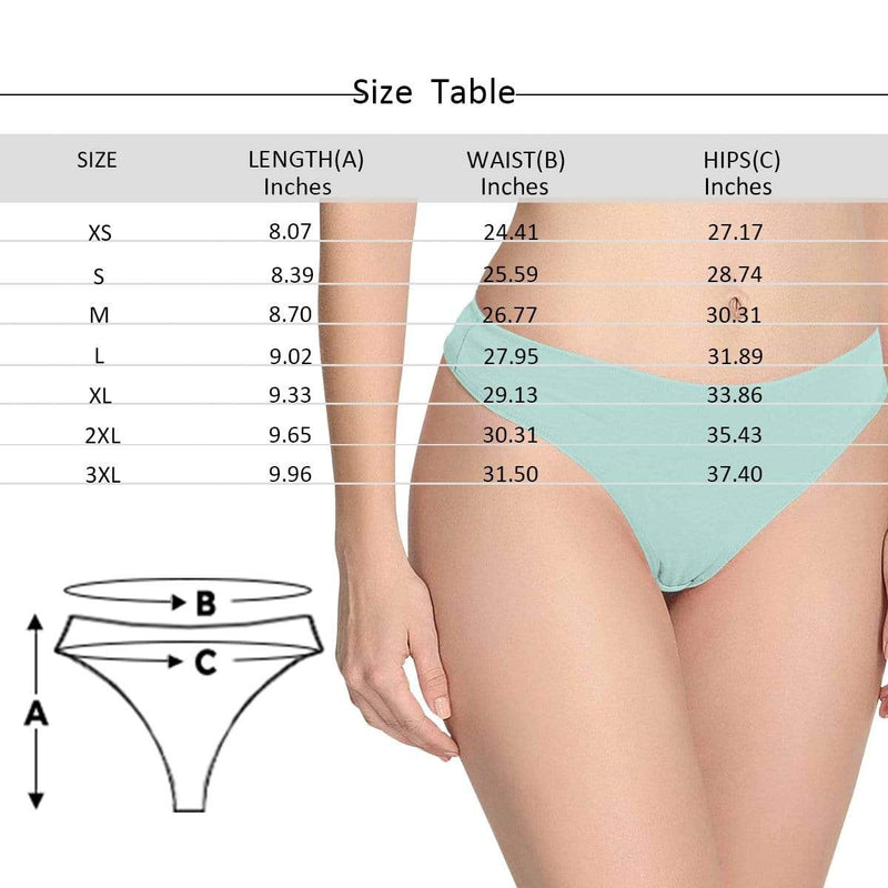 FacePajamas Women Underwear Custom Face Underwear for Her Personalized Love Heart Women's Panties Classic Thongs Lingerie Valentine Gift for Her