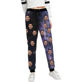 FacePajamas Hoodie-Full Zip Custom Girlfriend Face Galaxy Explosion Men's All Over Print Full Zip Hoodie & Sweatpants