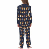 FacePajamas Pajama Mix Set Custom Photo Blue Pajamas Personalized Family Matching and Pet Hoodie Set Christmas Matching Sleepwear
