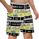 FacePajamas Pajama Shorts Custom Text&Photo Men's Pajama Shorts Personalized Sleepwear Shorts
