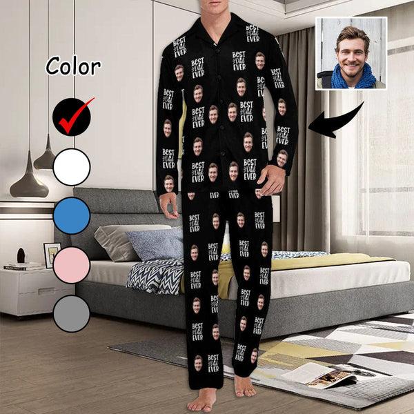 FacePajamas 387823075575 #Father's Day Pajamas-Custom Face Pajamas Sets Best Dad Ever Nightwear for Men