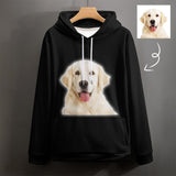 FacePajamas Hoodie-2WH-SDS Glowing Dog / S Custom Face Hoodie Black?Hoodie?with?Design Unisex Plus Size Hoodie for Him Her Personalized Big Face Loose Hoodie Top Outfits