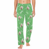 FacePajamas Pajama Pants Green / S Custom Face Pajama Pants Dog Smiley Face Sleepwear for Men