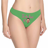 FacePajamas Women Underwear Green / XS Personalized Womens Lingerie Custom Face Underwear Multicolor To Do List Women's Classic Thongs Valentine's Day Gifts for Girlfriend & Wife