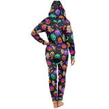 FacePajamas Hooded Onesie-2ML-ZD Halloween Custom Face Pumpkin Family Hooded Onesie Jumpsuits with Pocket Personalized Zip One-piece Pajamas for Adult kids