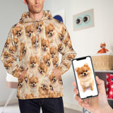 FacePajamas Hoodie [High Quality]Custom Dog Seamless Face Men's All Over Print Hoodie