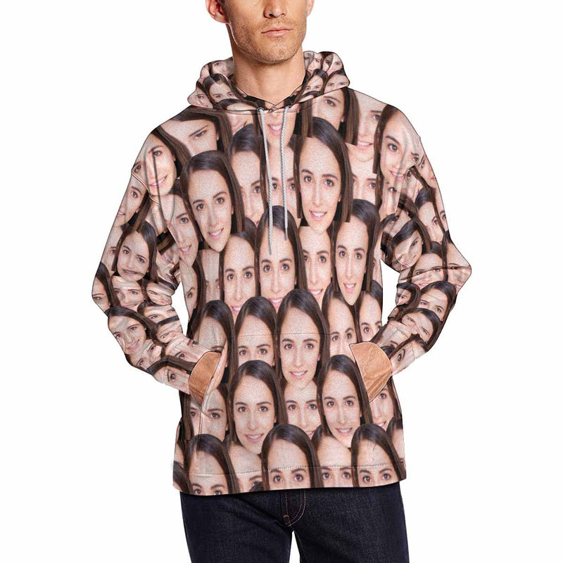 FacePajamas Hoodie [High Quality] Custom Seamless Face Men's All Over Print Hoodie