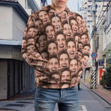 FacePajamas Hoodie-2WH-SDS Hoodie / S Custom Face Photo Unisex All Over Print Hoodie & Sweatpants Personalized Face Couples?Hoodies?Customize Loose Hoodie Custom Top Outfits