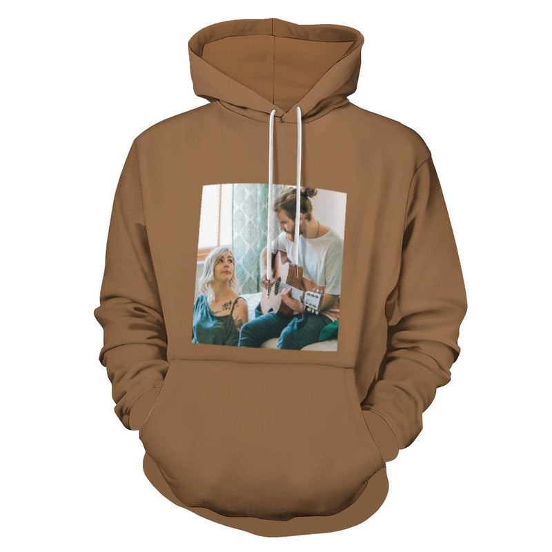 FacePajamas Hoodie-2WH-SDS Khaki / S Custom Photo Plus Size Hoodie with Pictures on It Black?Hoodie?with?Design Personalized Face Unisex Loose Hoodie Custom Top Outfits